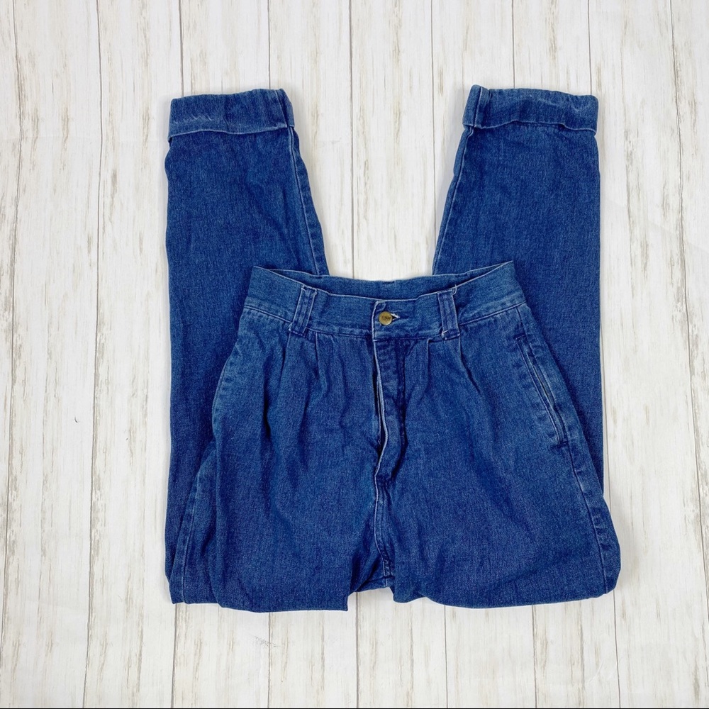 Vintage Stefano Blue Denim Tapered Leg Mom Jeans Gem